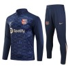 Barcelona Training Sweatshirts Quarter-zip 2024-25 Marine Für Herren